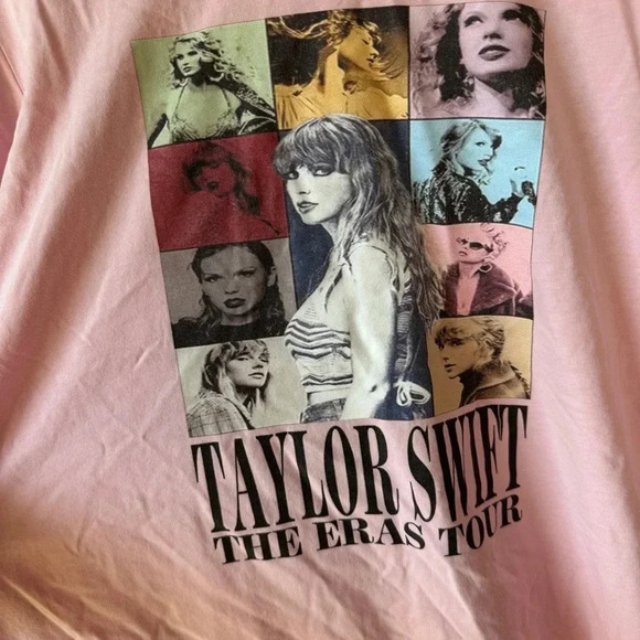 Taylor Swift Eras Tour tee short sleeve tshirt merch crew neck rainbow - Picture 2 of 4